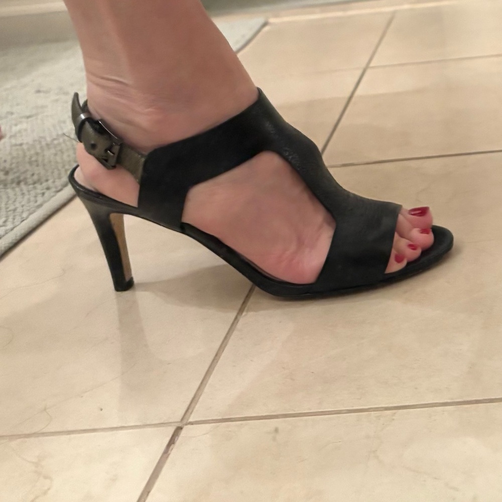 MICHAEL Michael Kors Black Heels Slingback Sandals